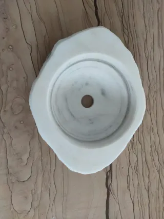 Lavabo de mármol Blanco Macael irregular