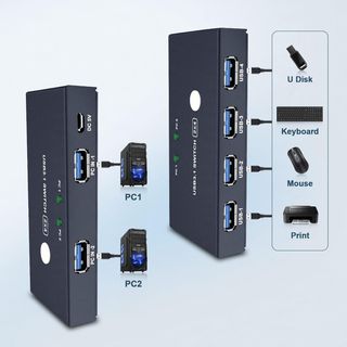 Switch USB 3.0 2 PC a 4 Puertos Nuevo
