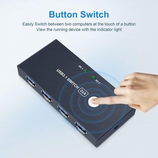 Switch USB 3.0 2 PC a 4 Puertos Nuevo