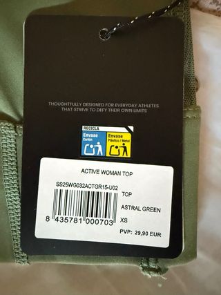 Top deportivo Blue Banana verde mujer