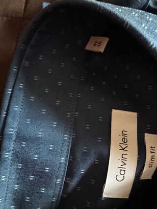 Camisa Calvin Klein Slim Fit Azul