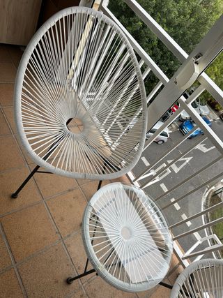 Conjunto 2 sillas y mesa terraza