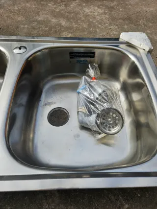 Fregadero doble seno inox Roca