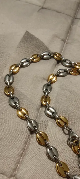 Collana unisex oro e argento