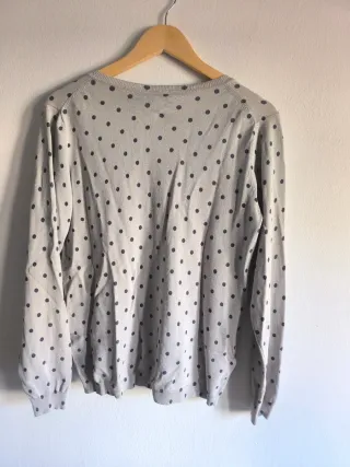 Rebeca gris lunares XL