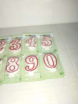 Candele Numeri Compleanno 0-9 (10 Pezzi)