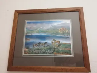 Lotto 9 quadri vintage con cornice varie misure