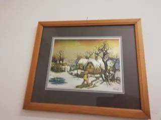 Lotto 9 quadri vintage con cornice varie misure