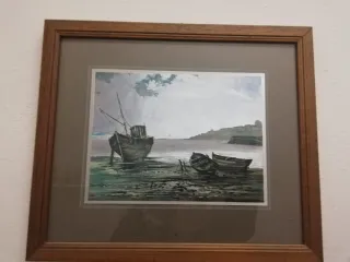 Lotto 9 quadri vintage con cornice varie misure