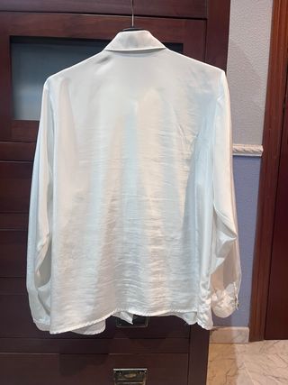 Camiseta Cortefiel Seda Blanca Talla M