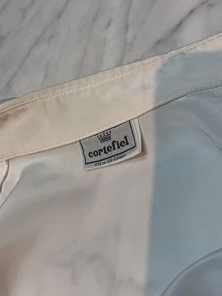 Camiseta Cortefiel Seda Blanca Talla M