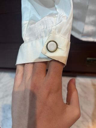 Camiseta Cortefiel Seda Blanca Talla M