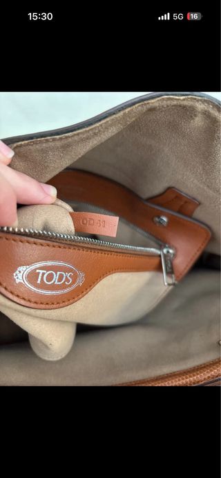 Borsa Tod's in pelle marrone coccodrillo