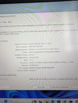 Dell 5300 i5 8gen 8 RAM 256 SSD Vpro