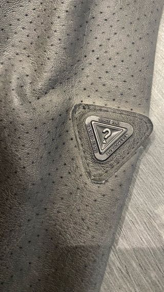 Guess Giubbotto Pelle Uomo Grigio