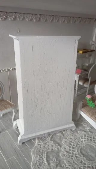 Libreria Dollhouse 1:12 Shabby Chic Juta