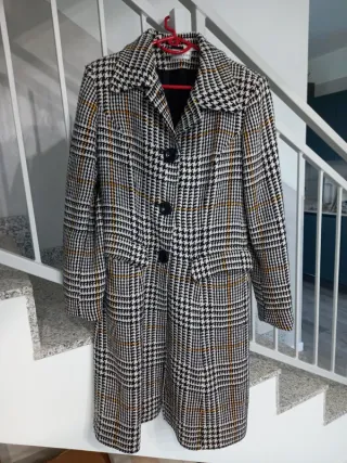 Cappotto donna fantasia pied de poule tg 44