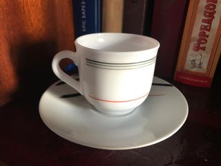 Pareja Tazas Café Vintage Francia 1970