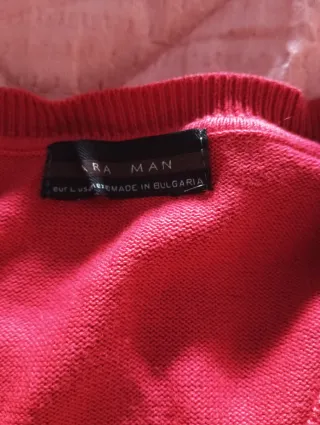 Jersey Zara Hombre Rojo Talla M