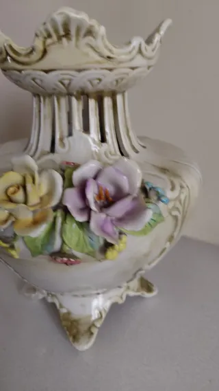 Vaso ceramica fiori anni 70
