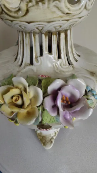 Vaso ceramica fiori anni 70