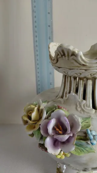 Vaso ceramica fiori anni 70