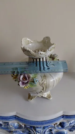 Vaso ceramica fiori anni 70