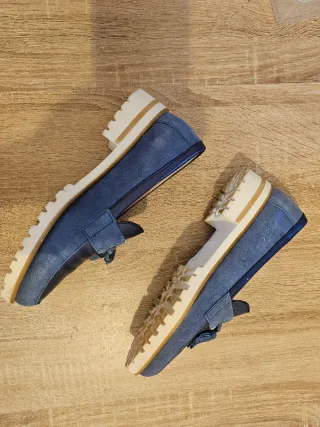 Mocasines Pitillos Mujer Azules