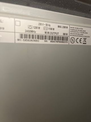 Microondas Samsung con Grill