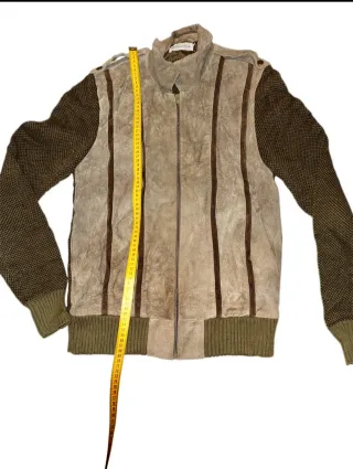 Chaqueta Vintage Beige y Marrón Talla M