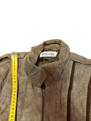 Chaqueta Vintage Beige y Marrón Talla M