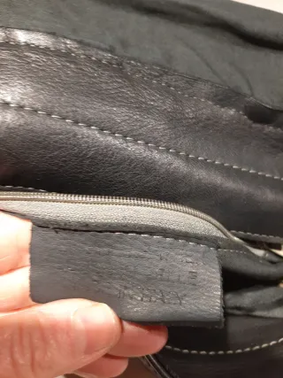 Borsa a tracolla grigia intrecciata