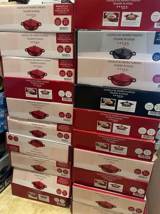 Lote 20 Cazuelas Hierro Fundido Nuevas