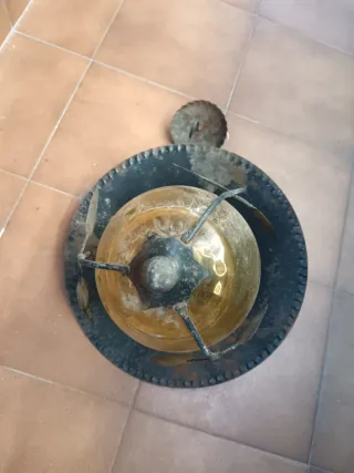 Farolillo antiguo cristal y metal