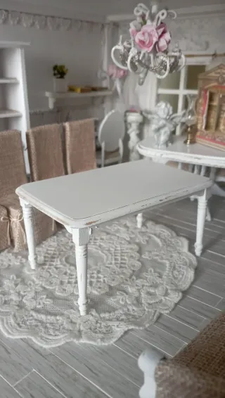 Set Comedor Dollhouse 1:12 Shabby Chic (5 pezzi)