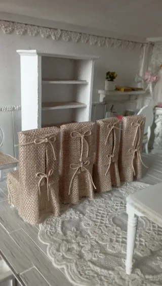 Set Comedor Dollhouse 1:12 Shabby Chic (5 pezzi)