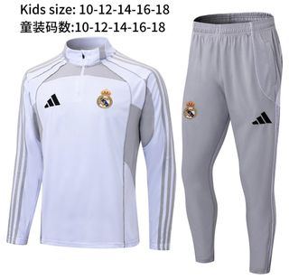 Chándal Adidas Real Madrid Infantil Gris Blanco