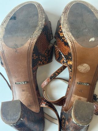 Sandalias Uterqüe Piel Efecto Serpiente