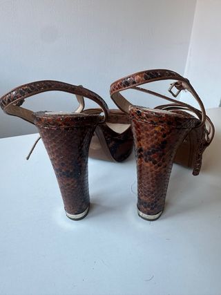 Sandalias Uterqüe Piel Efecto Serpiente