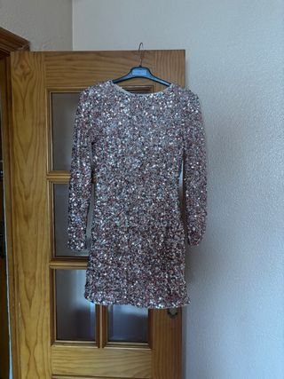 Vestido lentejuelas rosa