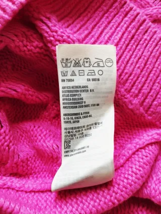 Jersey Abercrombie & Fitch rosa trenzado