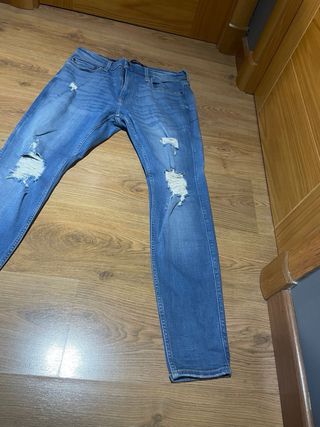 Pantalón Hollister Roto Azul