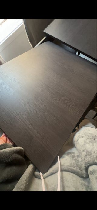 Mesa Comedor Extensible Negra/Marrón