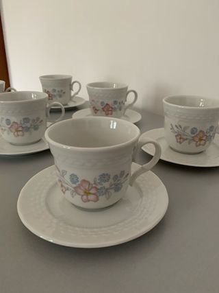 Set 6 Tazze da Tè con Piattini Bavaria