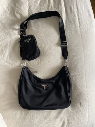 Bolso Prada Negro Nylon con Neceser