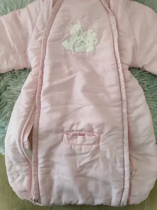 Tuta/Sacco passeggino rosa con orsetto