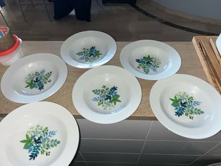 Set 6 Platos Hondos Ikea Flores