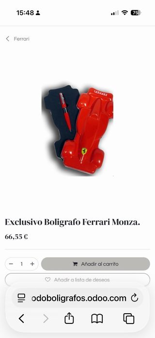 Bolígrafo Ferrari Colección Sin caja,perfecto