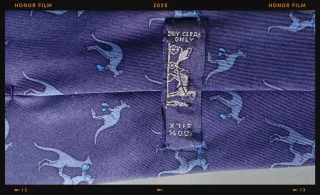 Cravatta Hermes Blu Vintage Canguro Boxer