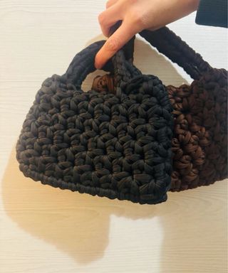 Mix borse uncinetto marroni e rosa